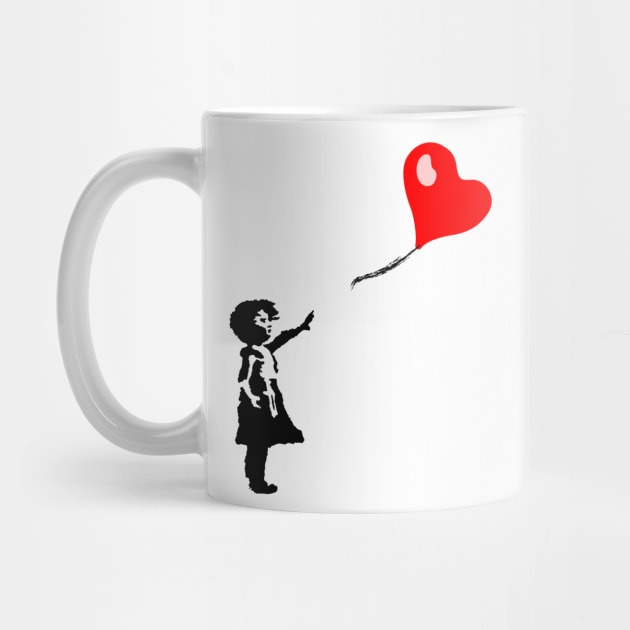 Banksy Little Girl And Heart Shaped Balloon by Tamie